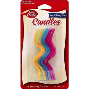 Betty Crocker Candles, Neon Crazy Curl