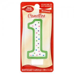 Betty Crocker Candle - Numeral 1