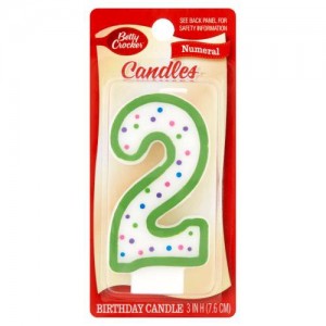 Betty Crocker Candle - Numeral 2