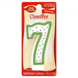 Betty Crocker Candle - Numeral 7