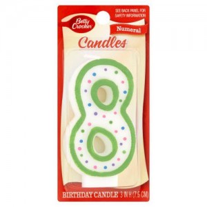 Betty Crocker Candle - Numeral 8
