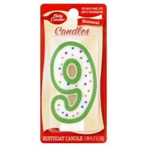Betty Crocker Candle - Numeral 9