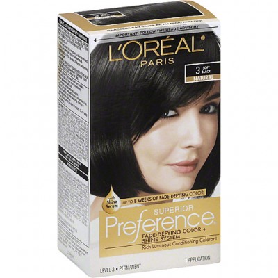 L'OrealÂ® Paris Natural 3 Soft Black Hair Color