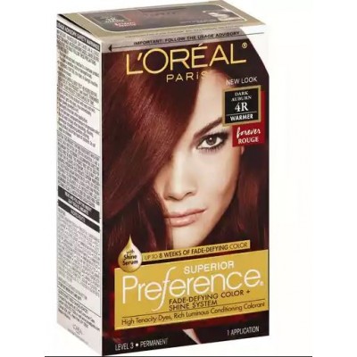 L'OrealÂ® Paris Warmer 4R Dark Auburn Hair Color