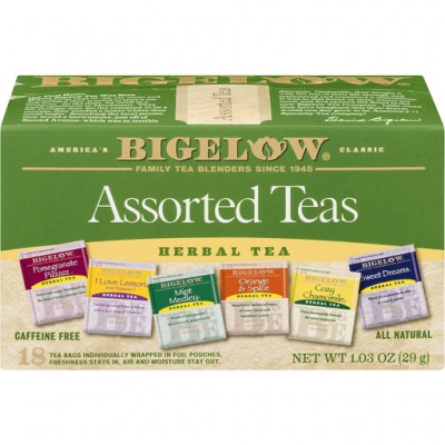 Bigelow Herbal Tea Bags - Assorted Caffeine Free