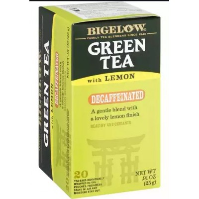 Bigelow Green Tea Bags -  Decaffeinated With Lemon