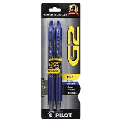Pilot Pens - G2 Fine Point Blue Gel Ink