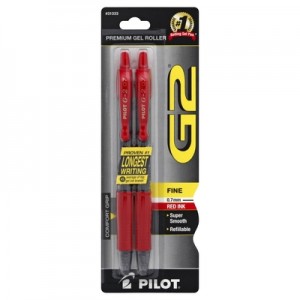Pilot Pens - G2 Fine Point Red Gel Ink