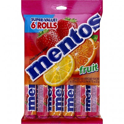 Mentos Fruit Chewy Mints - 6 Pack