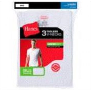 Hanes Men's Tagless V-Necks - Comfortsoft White
