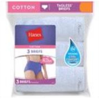 Hanes Ladies Briefs - Size 6, White