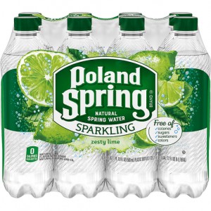 Poland Spring Zesty Lime Sparkling Water - 8 Pack