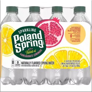 Poland Spring Pomegranate Lemonade Sparkling Water - 8 Pack