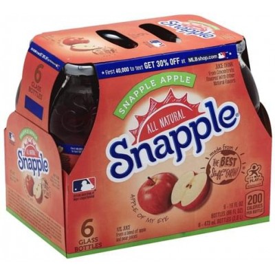 Snapple Apple - 6 Pack Glass Bottles