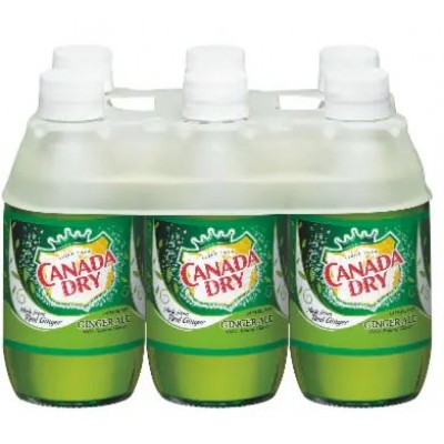 Canada Dry Ginger Ale - 6 Pack Glass Bottles