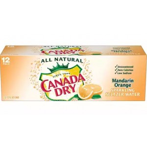 Canada Dry Mandarin Orange Sparkling Seltzer Water - 12 Pack