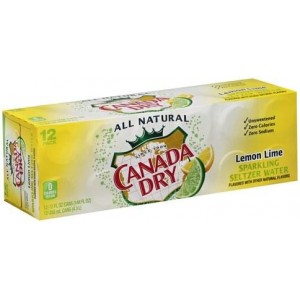 Canada Dry Lemon Lime Sparkling Seltzer Water - 12 Pack