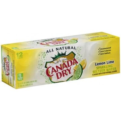 Canada Dry Lemon Lime Sparkling Seltzer Water - 12 Pack