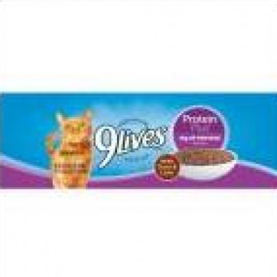 9Lives Protein Plus Wet Cat Food with Tuna & Liver, 4 ct