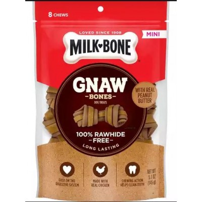 Milk Bone_ORNEW Mini Gnaw Bones 100% Rawhide Free