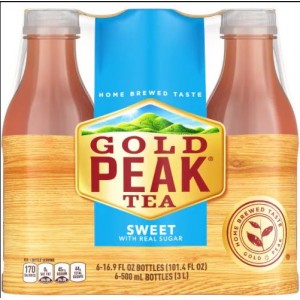 Gold Peak Iced Sweet Tea with Real Sugar - 6 Pack Bottles
