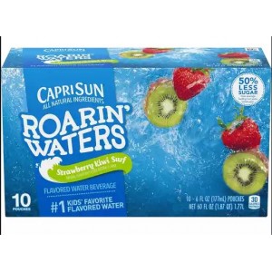 Capri Sun Strawberry Kiwi Flavor Water Beverage - 10 Pouches