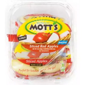 Mott's Sliced Red Apples, 6 - 2oz Bags