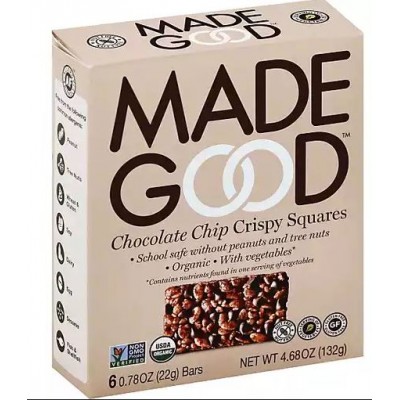 Made Good Chocolate Chip Crispy Squares - 6 Pack