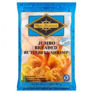 Cape Gourmet Butterfly Shrimp, Jumbo Breaded