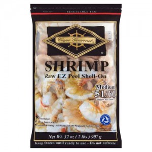 Cape Gourmet Shrimp, Extra Jumbo Raw EZ Peel Shell-On