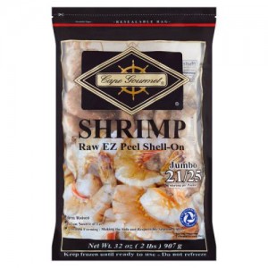 Cape Gourmet Shrimp, Jumbo Raw EZ Peel Shell-On