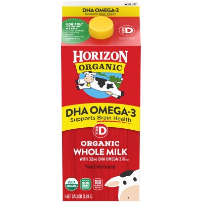 Horizon Organic Vitamin D DHA Omega-3 Organic Whole Milk