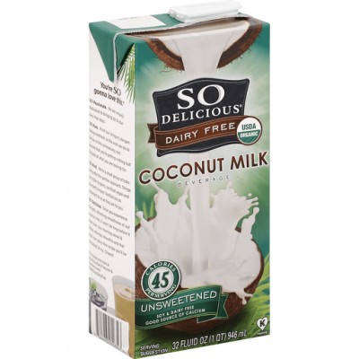 So Delicious Dairy Free Unsweetened Coconut Milk Beverage