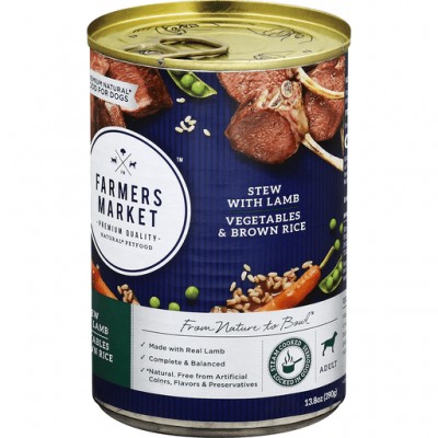 Farmers Market Pet Food Vegetables & Brown Rice Stew with Lamb