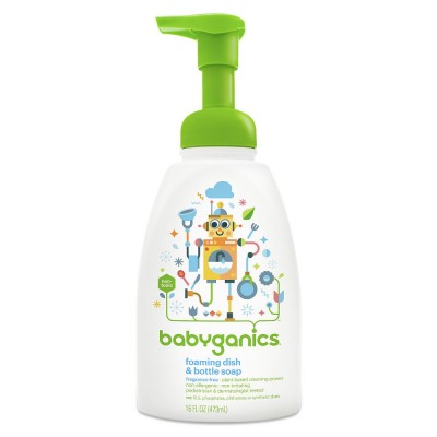 BabyGanics Foaming Dish and Bottle Soap - Fragrance Free 16fl oz