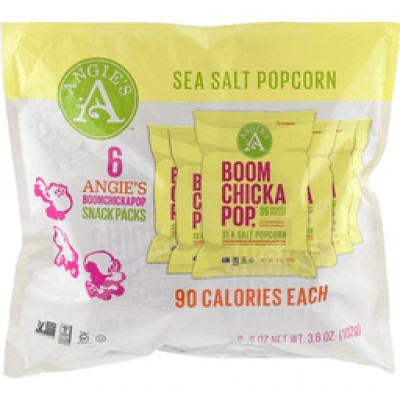 Angie's Boomchickapop Sea Salt Popcorn Snack Packs