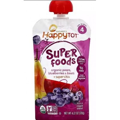 Happy Tot Stage 4 Superfoods - Pears Blueberries & Beets