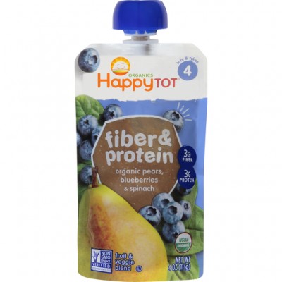 Happy Tot STG 4 Fiber & Protein Pears Blueberries & Spinach