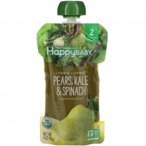 Happy Baby Organic Clearly Crafted Pears, Kale & Spinach