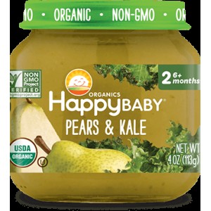 Happy Baby Organics Pears and Kale Stage 2 Baby Food