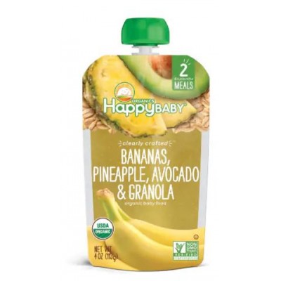 Happy Baby Organics Stage 2 - Banana, Pineapple, Avocado & Granola