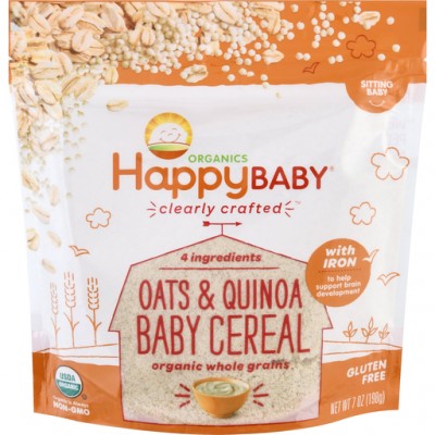 Happy Baby Organics Clearly Crafted Oats & Quinoa Cereal