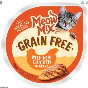 Meow Mix Cat Food Grain Free with Real Chicken in Gravy