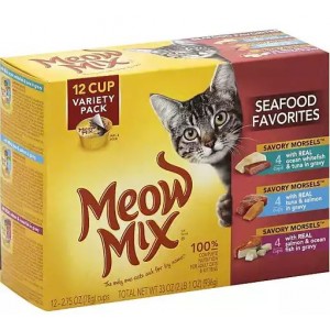 Meow Mix Savory Morsels Seafood Favorites Wet Cat Food