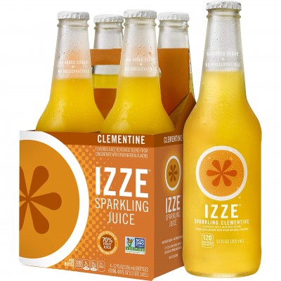 Izze Sparkling Peach Juice Beverage - 4 Pack Bottles