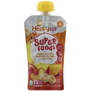 Happy Tot STG 4 Superfoods - Bananas Peaches & Mangos