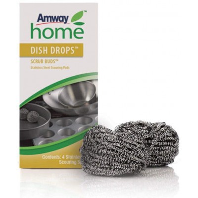 Amway Scouring Pads / Scrub Buds - Stainless Steel - 4 pack