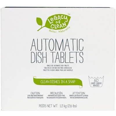 Legacy of Clean Dish Drops Dishwasher Tablets Detergent (60 Tablets)