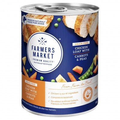 Farmers Market Pet Food Grain Free Loaf Roasted Chicken Dog Food