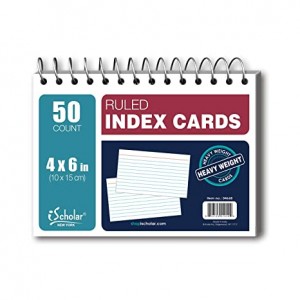 iScholar Ruled Index Cards - 4 x 6 Inch